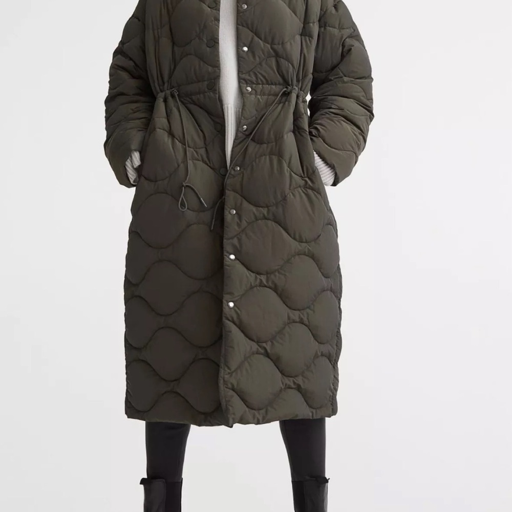 H&M Olive Green Quilted Coat